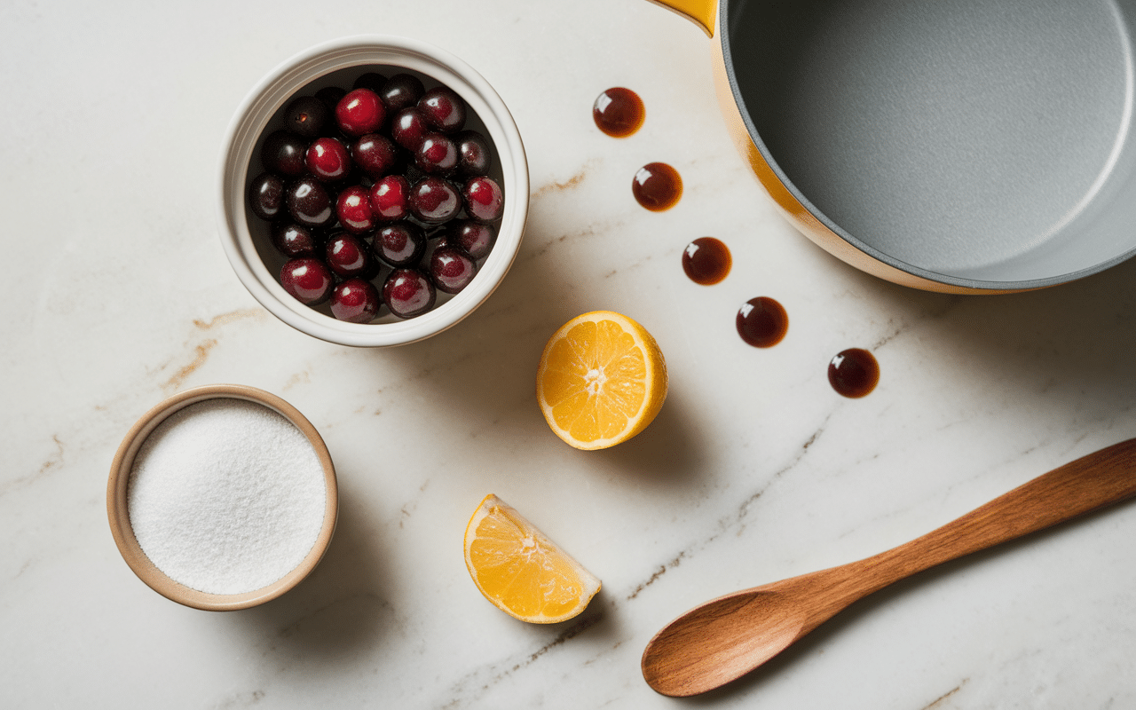Ingrédients pour faire des cerises amarena