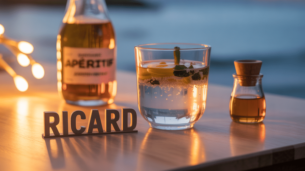 verre dose ricard apéritif bouteille doseur