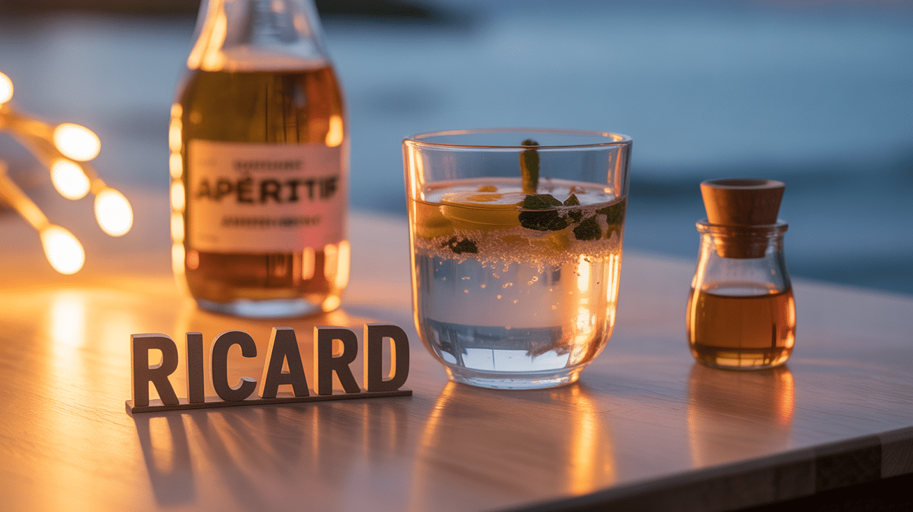verre dose ricard apéritif bouteille doseur