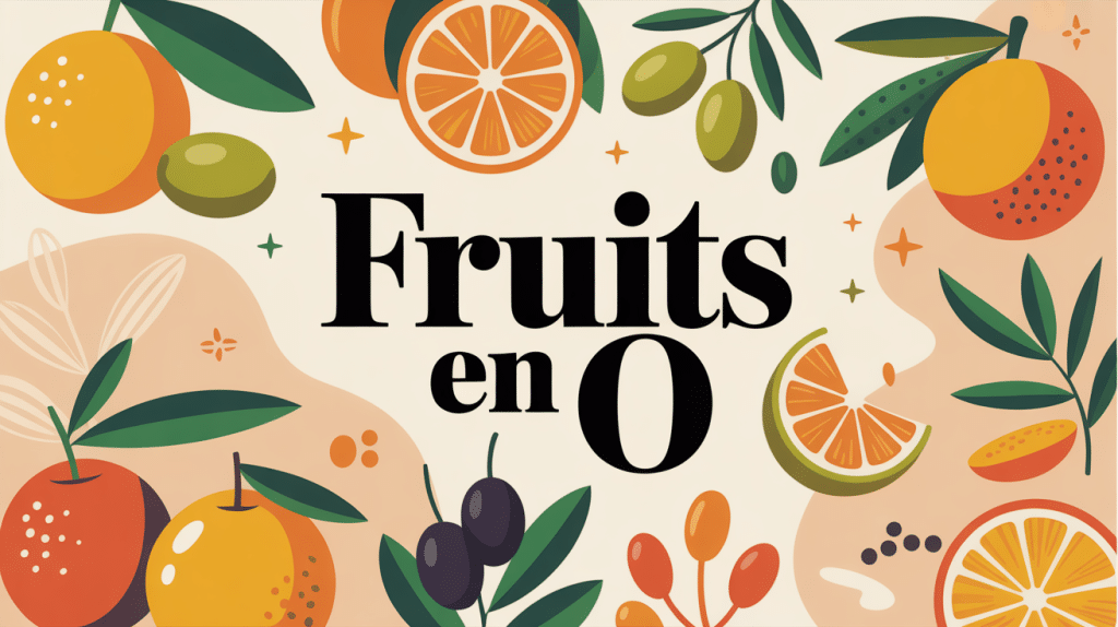 composition colorée de fruits en o