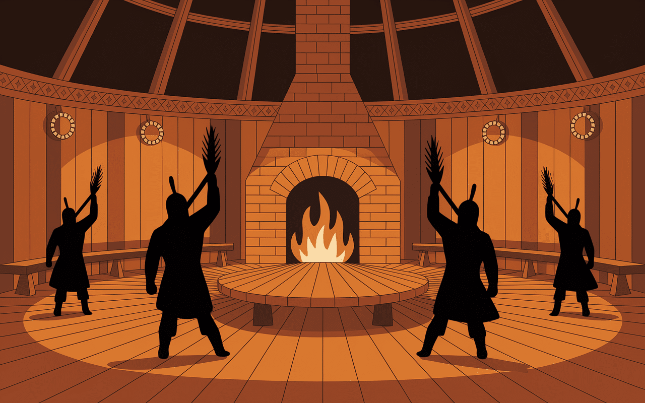 hydromel viking festin guerriers salle scandinave