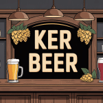 ker beer - bar à bières illustration stylisée