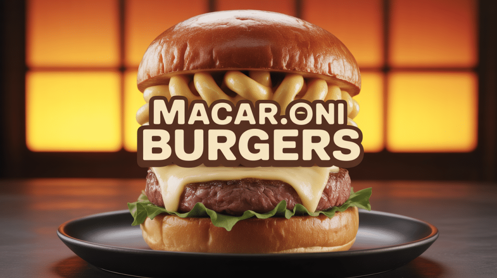 Macaroni burgers fondants et croustillants avec steak et fromage