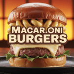 Macaroni burgers fondants et croustillants avec steak et fromage