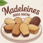madeleine sans sucre sur assiette ingrédients naturels