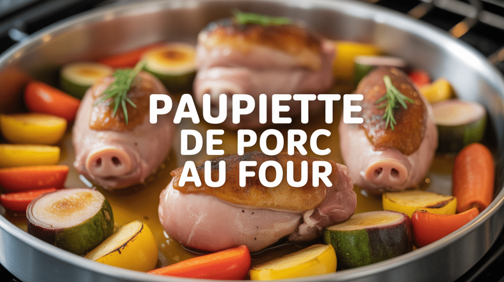 paupiette de porc au four recette dans plat avec légumes