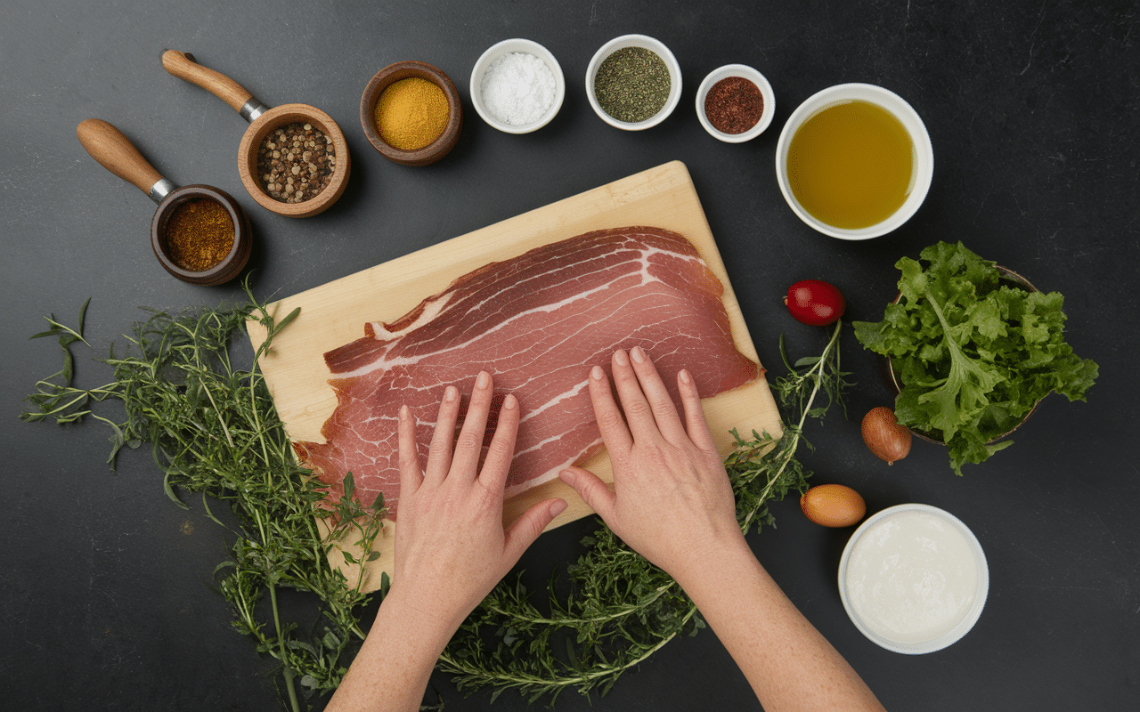 jambon a la broche herbes epices assaisonnement