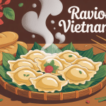 Raviolis vietnamiens translucides vapeur avec herbes fraîches