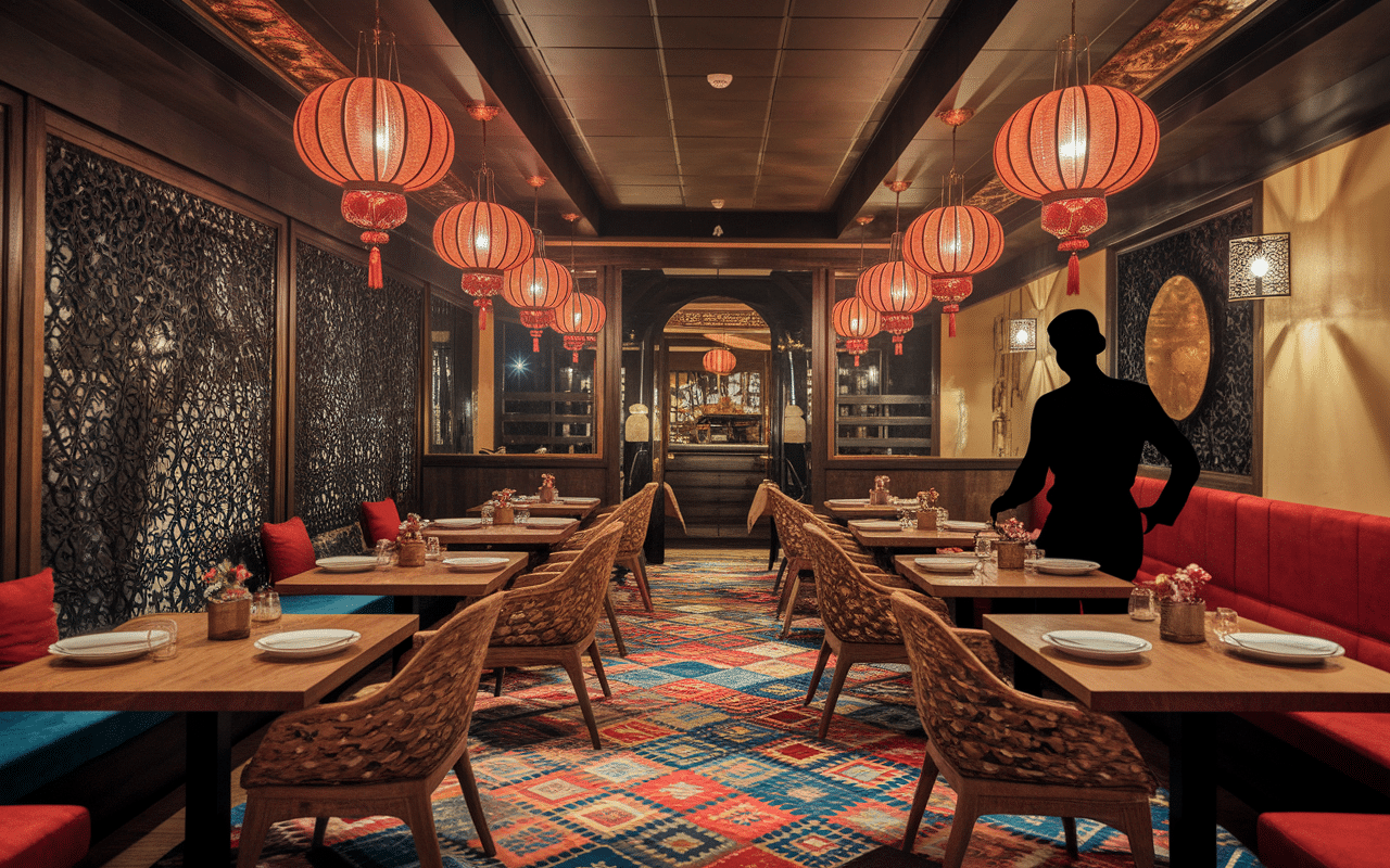 intérieur restaurant tchoutchoura décor oriental authentique