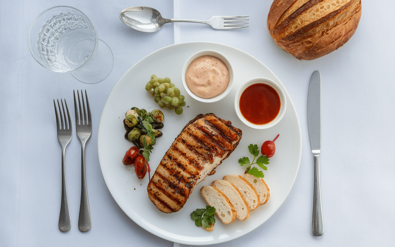 assiette équilibrée saucisse de toulouse accompagnement