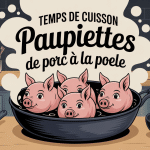 Temps de cuisson paupiettes de porc à la poêle, paupiettes dorées en cuisson dans poêle