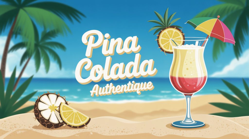 vrai recette piña colada cocktail tropical décor plage