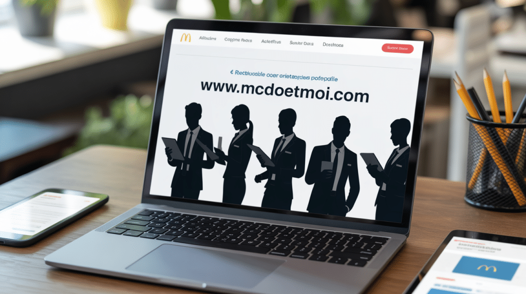 interface www.mcdoetmoi.com portail employé sur ordinateur