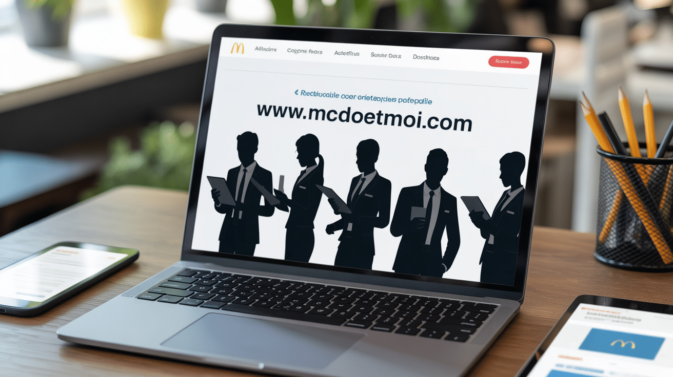 interface www.mcdoetmoi.com portail employé sur ordinateur