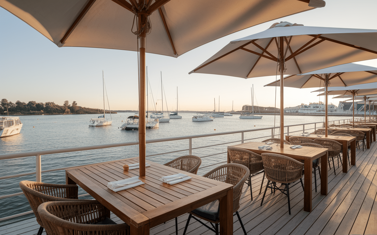 Ambiance bar du soleil Arcachon terrasse mer