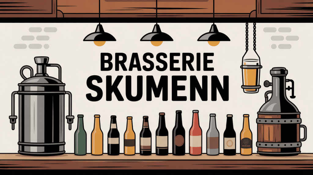 Brasserie Skumenn à Rennes avec cuves et houblon