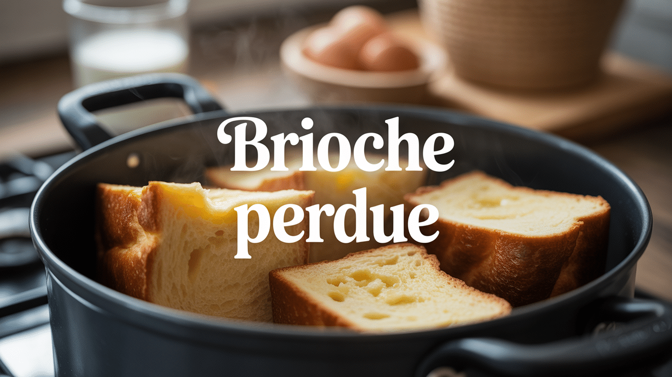 Brioche perdue recette tranches dorées poêle