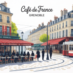 café de france grenoble terrasse façade ancienne