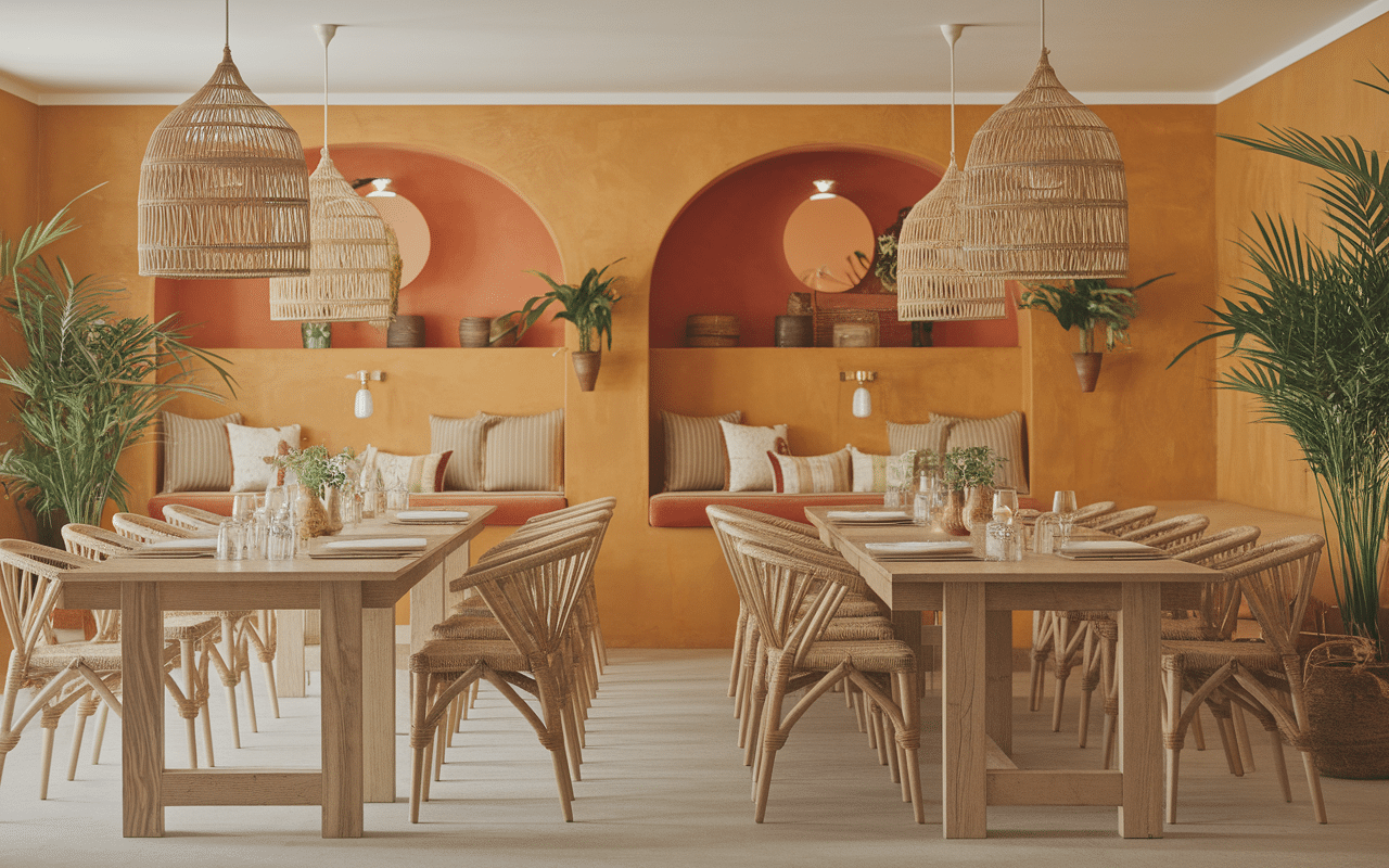 chez choupette vallauris salle décor chaud et méditerranéen