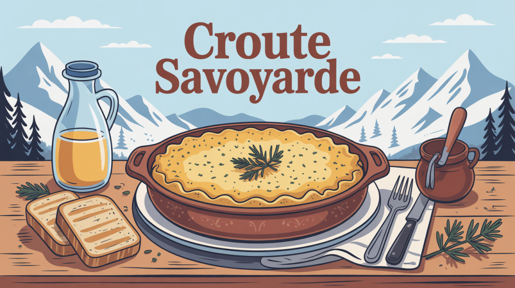Plat de croute savoyarde gratinée fromage fondu