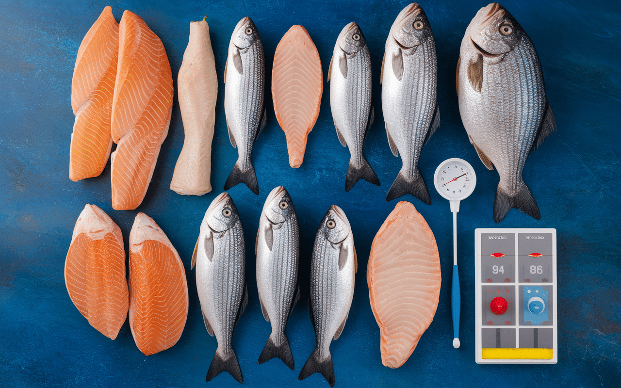 cuisson poisson airfryer filets pavés entier thermomètre