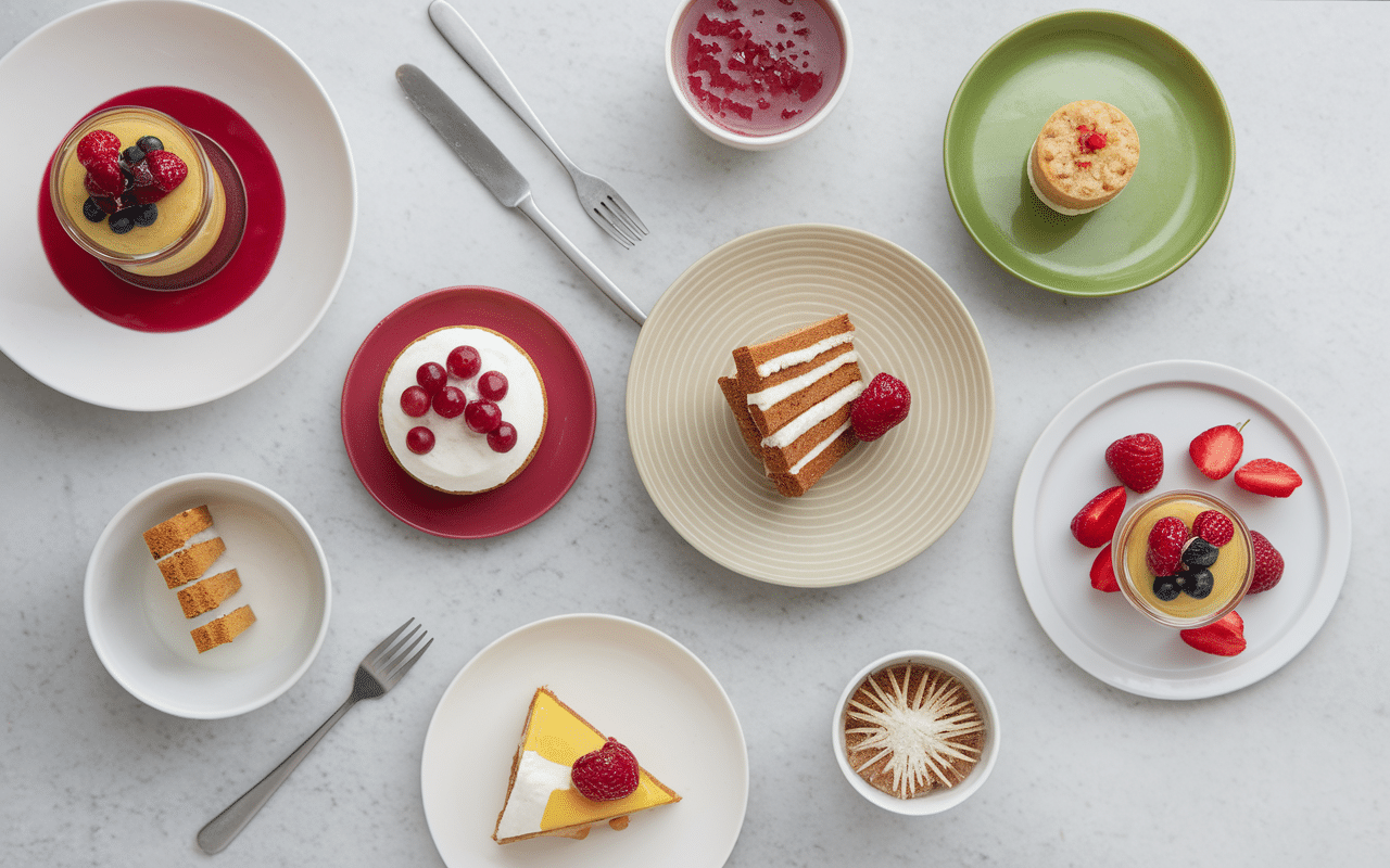 collection de desserts variés dessert à préparer la veille