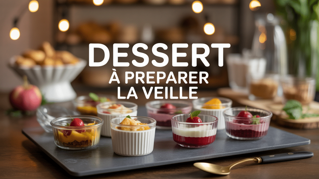 table avec desserts en verrines dessert à préparer la veille