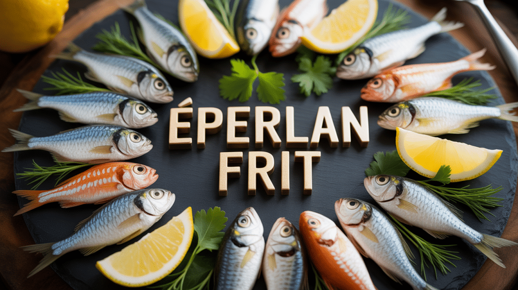 Eperlan frit doré avec citron et herbes