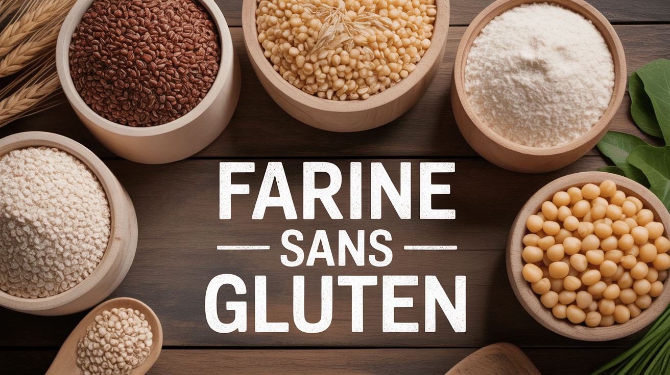 bols de farine sans gluten quinoa riz sarrasin pois chiches