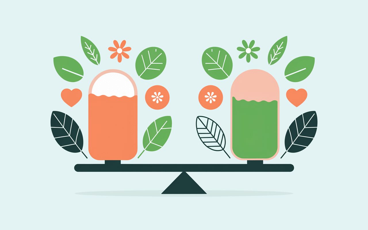 illustration glace sans sucre balance nutrition symboles