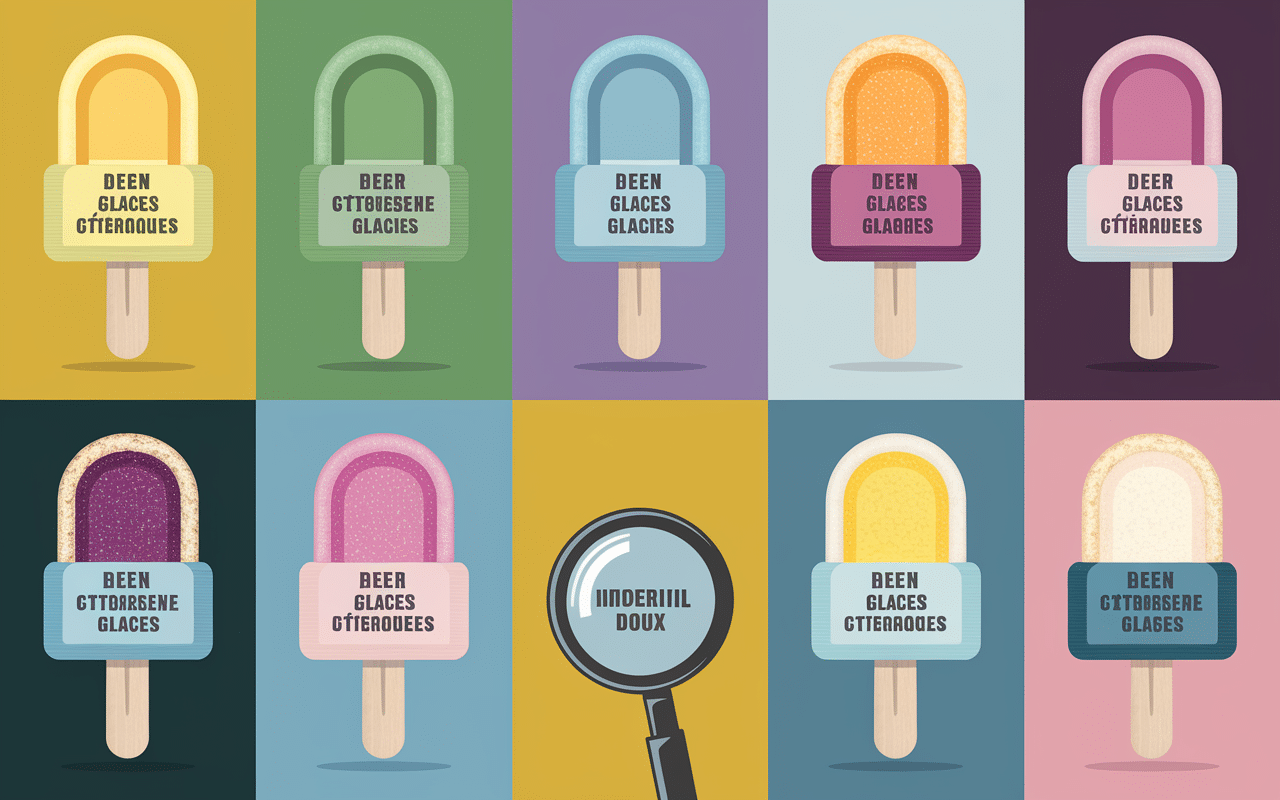 photo glace sans sucre rayon supermarché choix produit