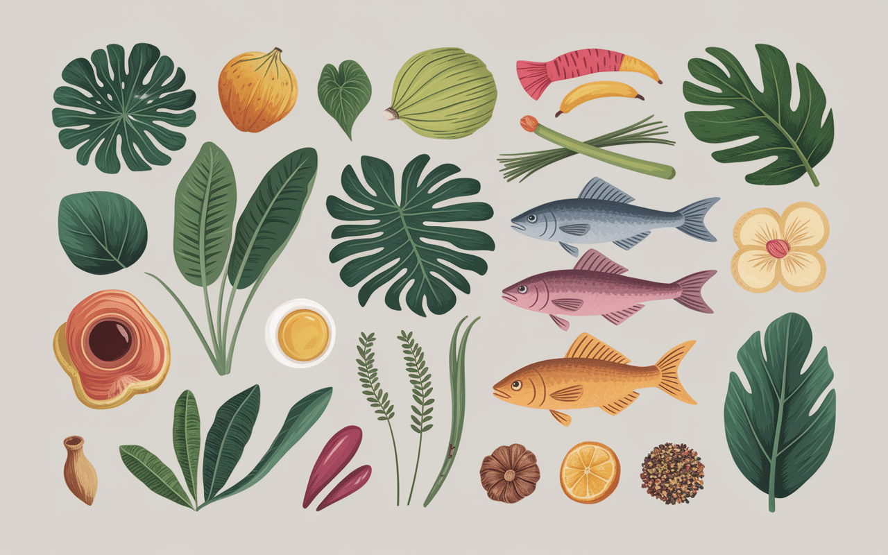 ingrédients frais plat martiniquais