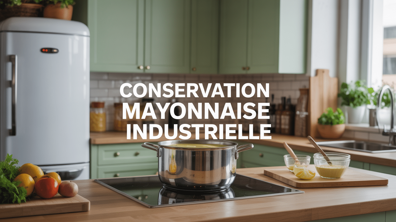 mayonnaise industrielle conservation pot ouvert cuisine