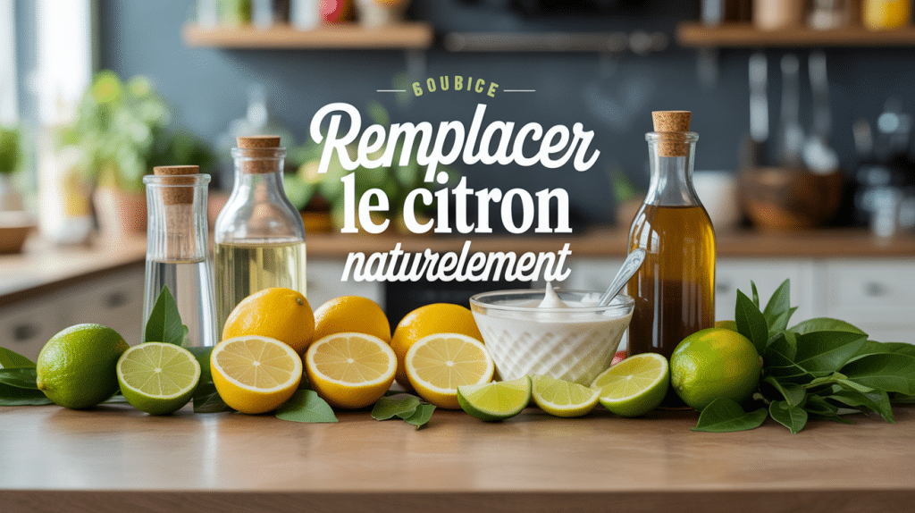 par quoi remplacer le citron sur un plan de travail avec ingrédients naturels