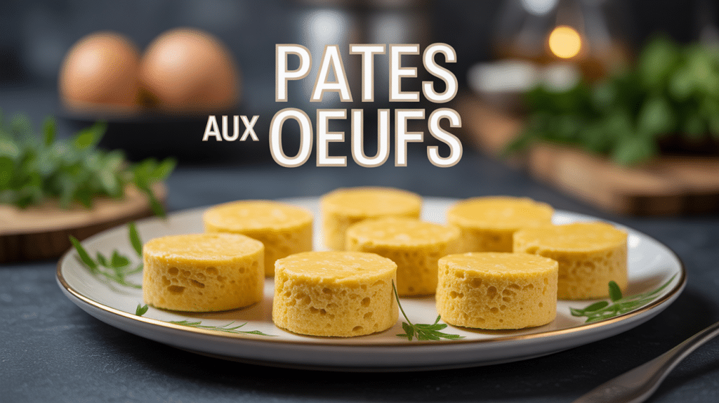 assiette de pates aux oeufs fraiches texture dorée