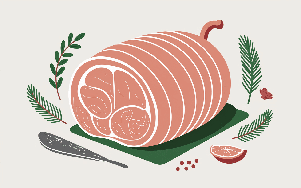 Poitrine de porc confite crue avec thym et laurier