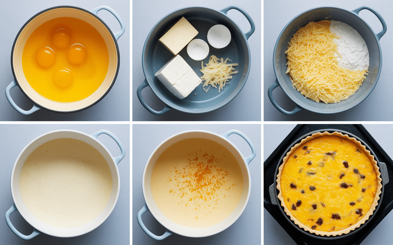 préparation quiche au thon sans pate ingrédients étapes