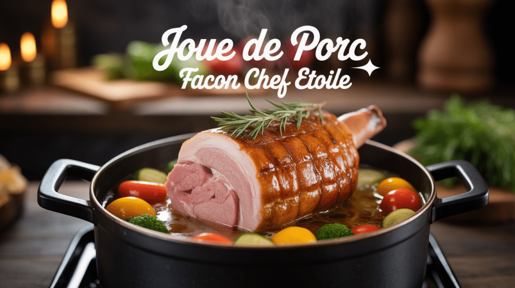recette joue de porc chef étoilé braisée en cocotte avec légumes