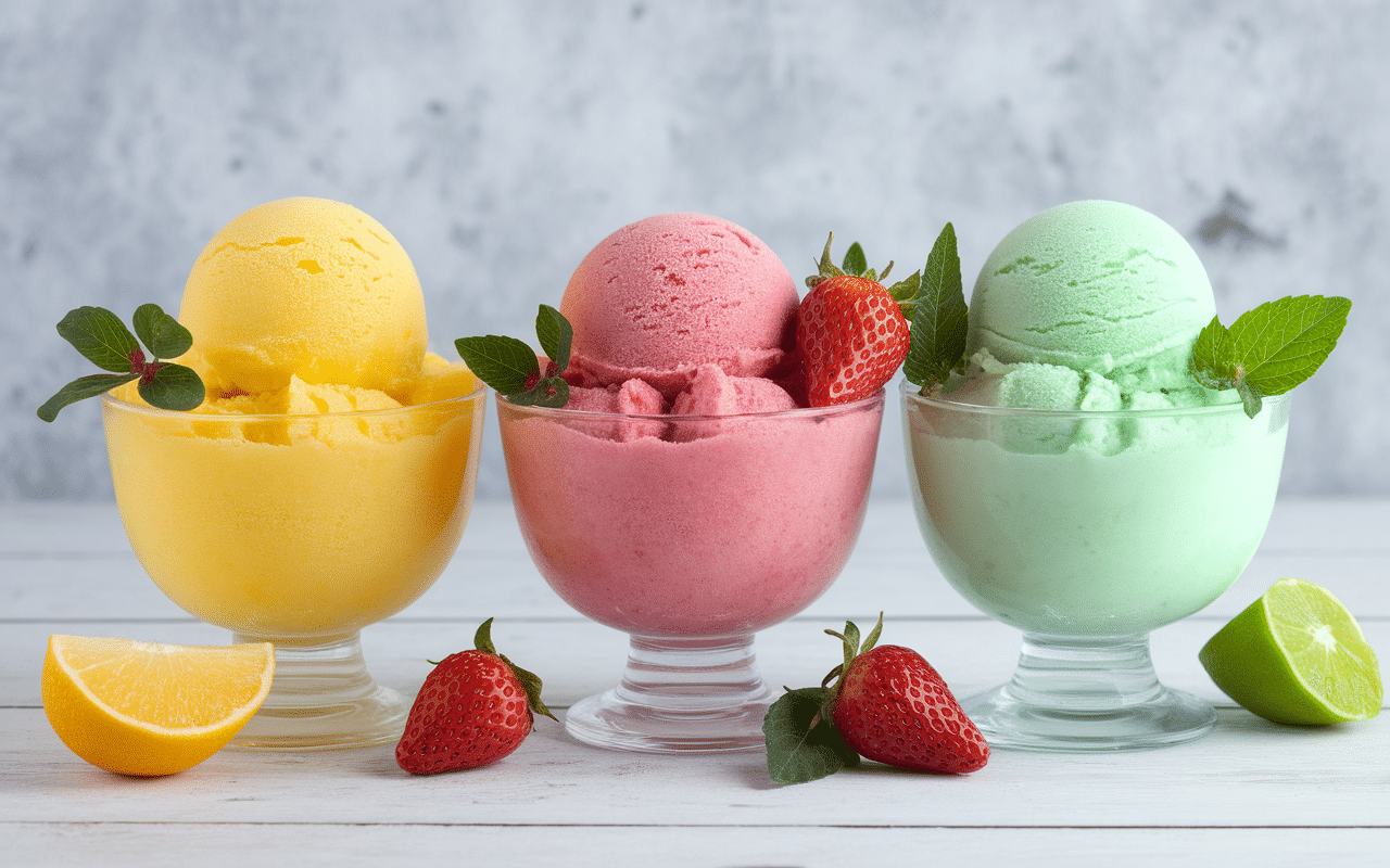 Variantes recettes sorbet citron aux fruits et herbes