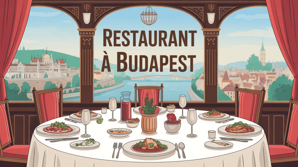 restaurant budapest avec plats traditionnels et vue ville