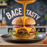 Burger gourmet sauce big tasty en cuisine moderne