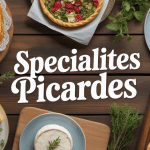 Assortiment de spécialités picardes sur table rustique