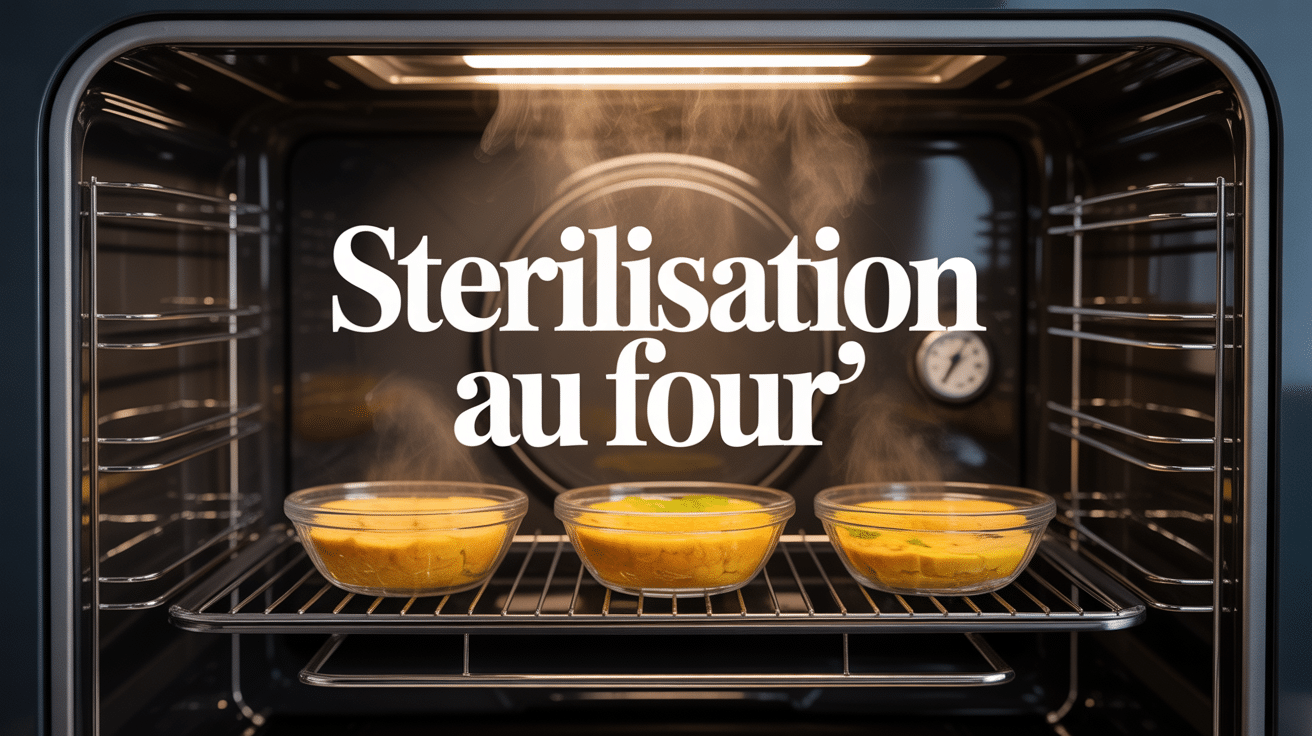 Stérilisation au four bocaux verre cuisine vapeur