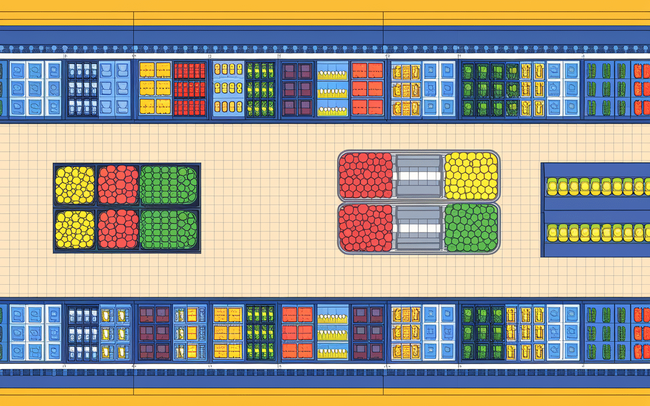 plan rayons supermarche italie agencement