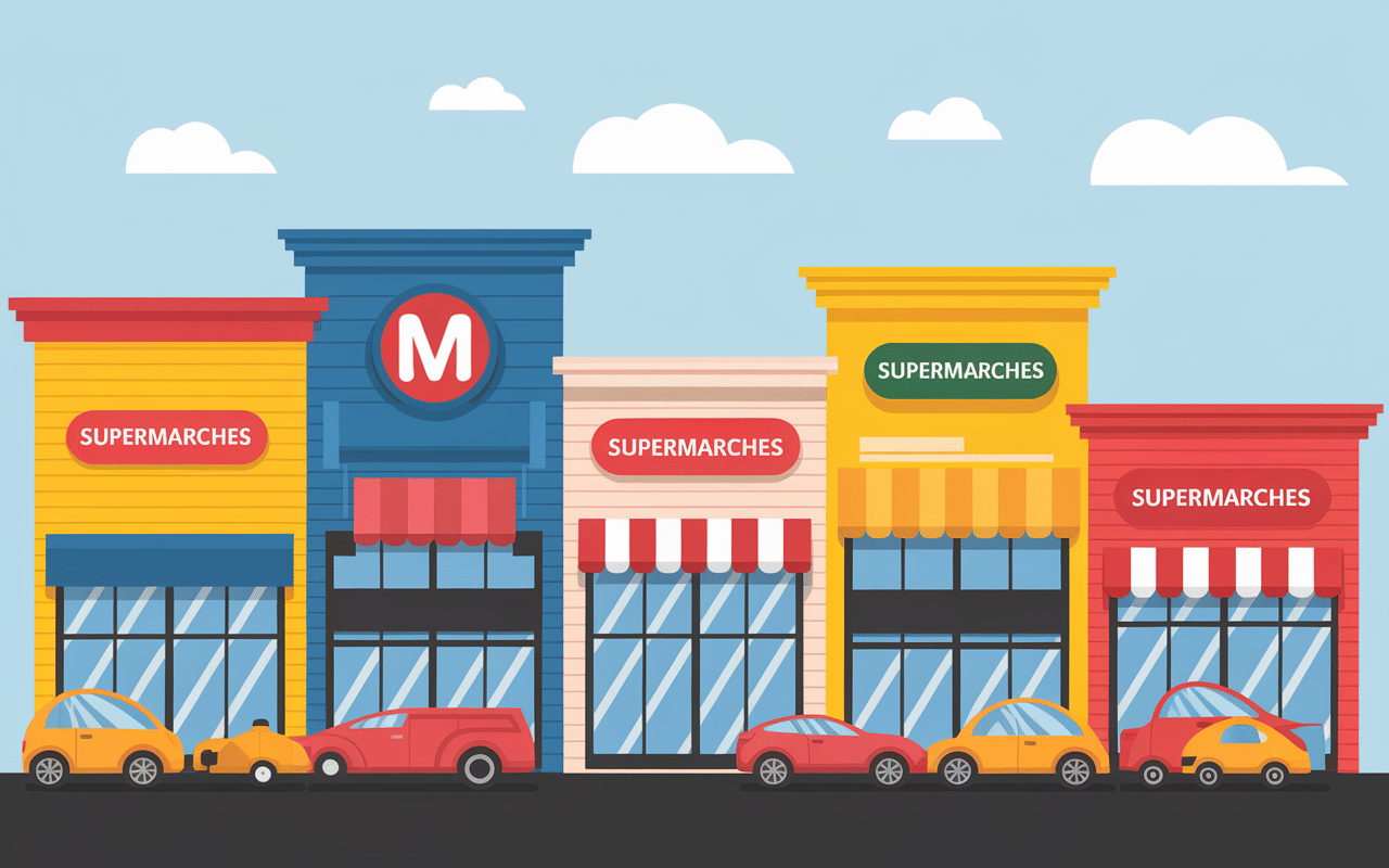 facade supermarche italie enseignes