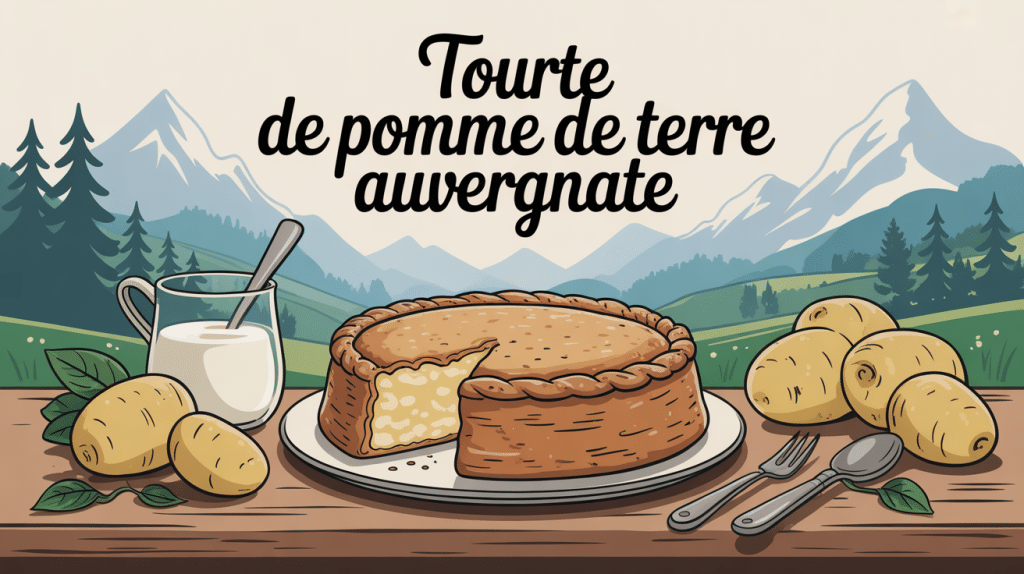 tourte de pomme de terre auvergnate dorée et croustillante