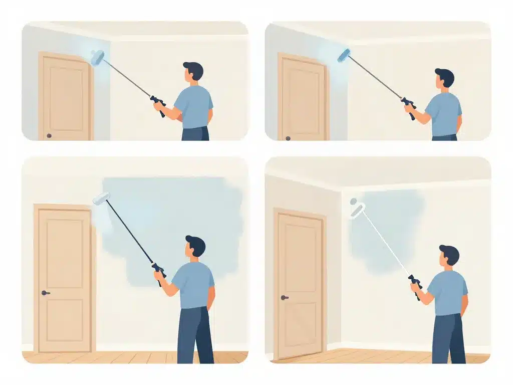 airless deco préparation chantier distance recouvrement