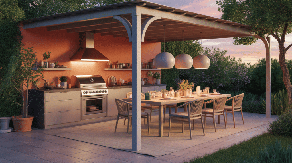 amenagement cuisine d ete visuel global cuisine d’été extérieure