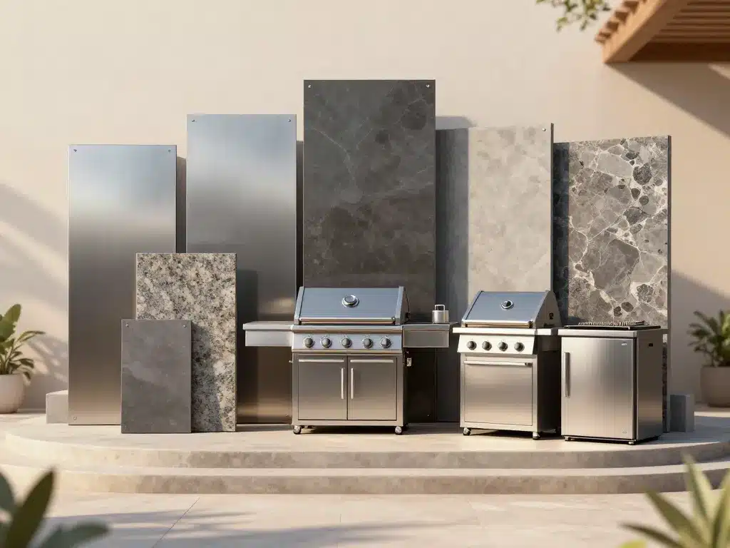 amenagement cuisine d ete matériaux et appareils extérieurs