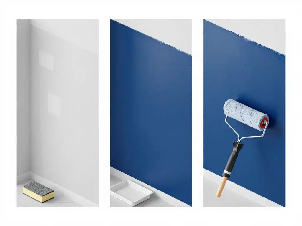 bleu canard peinture étapes pour peindre un mur